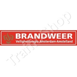 Autobord BRANDWEER & LOGO & REGIO magneet 25x5cm